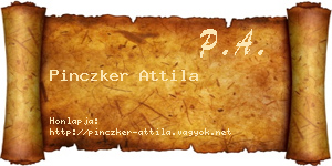 Pinczker Attila névjegykártya